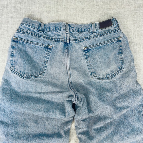 LL Bean Flannel Lined Jeans Mens 34x32 Double L Relaxed Fit Light Wash Blue - Picture 8 of 16